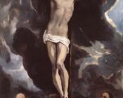 Christ on the Cross Adored by Donors - 埃尔·格列柯